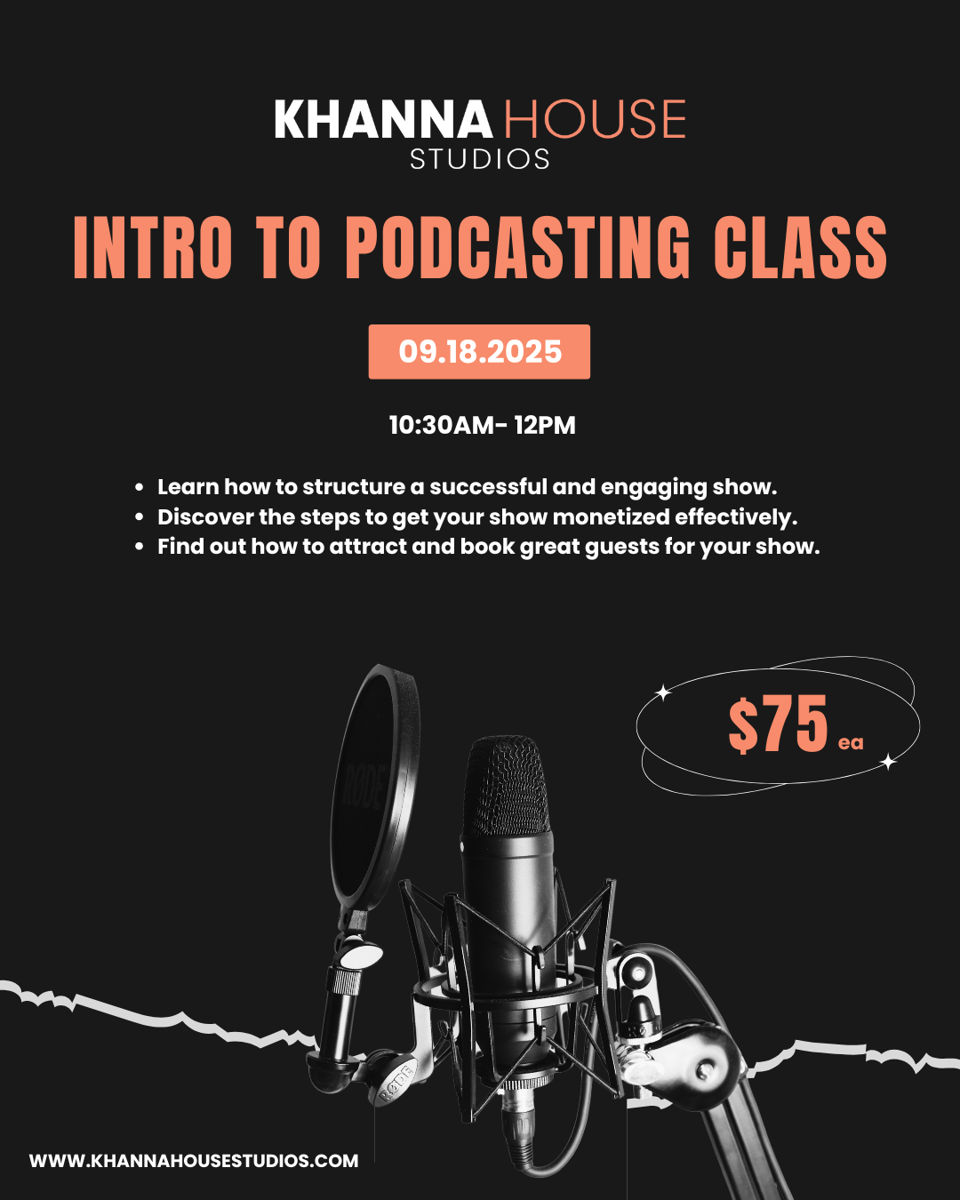 post podcast class graphic