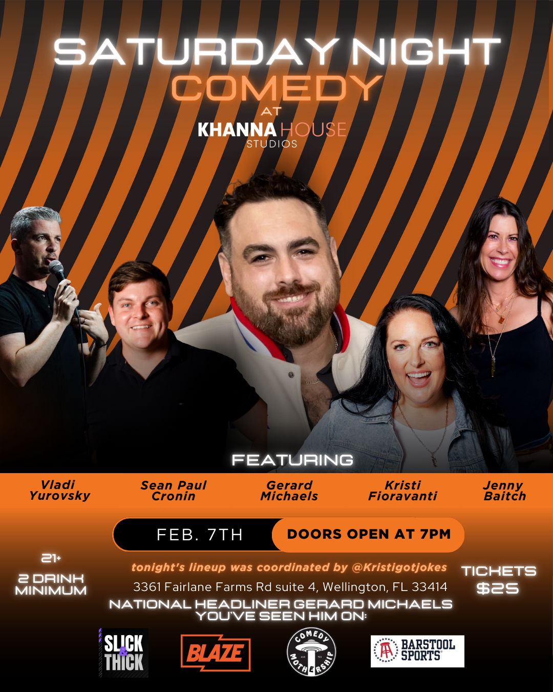 Modern orange pattern DJ trio weekend party promo instagram post (portrait)-4